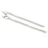 10 PCS PACK EXTENSION CHAIN FINDINGS FOR JEWELRY MAKING, SILVER PLATED