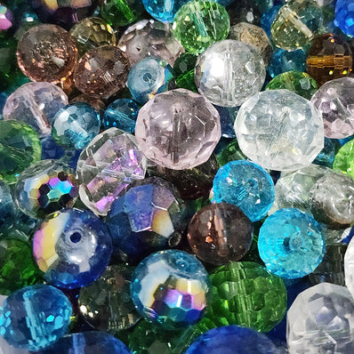 25 PIECES MIX PACK SPHERICAL SHAPE' 10-22 MM SIZE MULTICOLOR FIREPOLISHED  BEADS