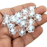 50 GRAMS PACK' APPROX 80-85 PIECES' SIZE' 12 MM' DAISY FLOWER TRANSPARENT ACRYLIC BEADS