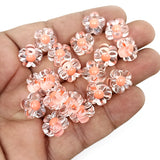 50 GRAMS PACK' APPROX 80-85 PIECES' SIZE' 12 MM' DAISY FLOWER TRANSPARENT ACRYLIC BEADS