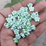 50 GRAMS PACK' APPROX 300-305 PIECES' SIZE' 8 MM' DAISY FLOWER ACRYLIC BEADS