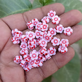 50 GRAMS PACK' APPROX 300-305 PIECES' SIZE' 8 MM' DAISY FLOWER ACRYLIC BEADS