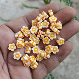 50 GRAMS PACK' APPROX 300-305 PIECES' SIZE' 8 MM' DAISY FLOWER ACRYLIC BEADS