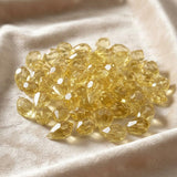 10 PIECES PACK' TEAR DROP CITRINE COLOR CRYSTAL GLASS BEADS