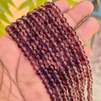 1 LINE/STRING PACK' SIZE APPROX' 6 MM' 75-76 BEADS' INDIAN NORMAL GLASS BEADS