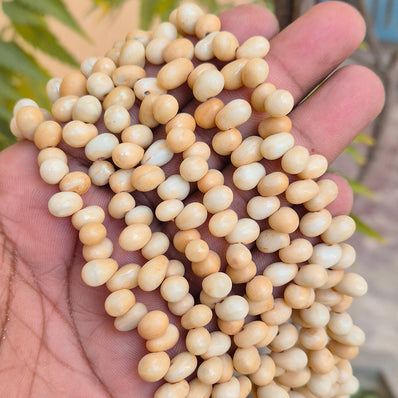 1 LINE/STRING PACK OF TEAR DROP GLASS BEADS' SIZE APPROX' 9x6 MM' 85-88 BEADS