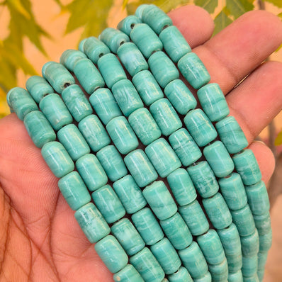 1 LINE/STRING PACK' SIZE APPROX' 7x11 MM' 35-36 BEADS' INDIAN NORMAL GLASS BEADS