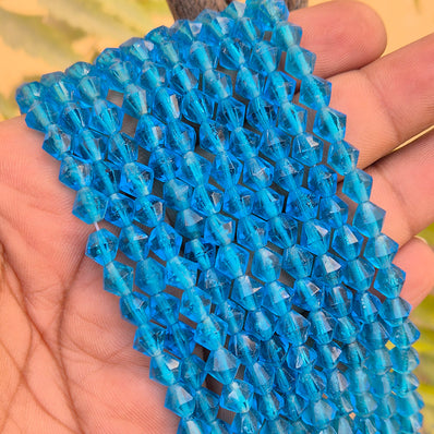 1 LINE/STRING PACK' SIZE APPROX' 6x7 MM' 60-62 BEADS' INDIAN NORMAL GLASS BEADS