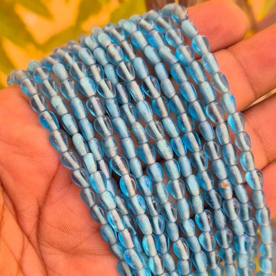 1 LINE/STRING PACK' SIZE APPROX' 5x6 MM' 65-66 BEADS' INDIAN NORMAL GLASS BEADS