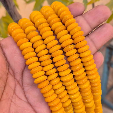 1 LINE/STRING PACK' SIZE APPROX' 11x4 MM' 84-86 BEADS' INDIAN NORMAL GLASS BEADS
