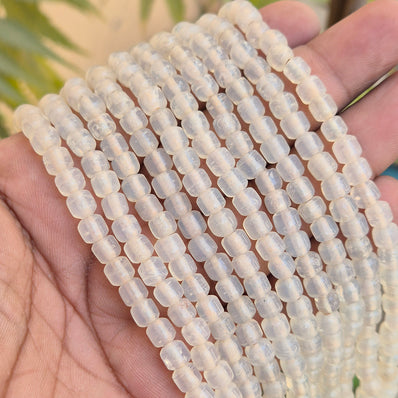 1 LINE/STRING PACK' SIZE APPROX' 6x5 MM' 74-75 BEADS' INDIAN NORMAL GLASS BEADS