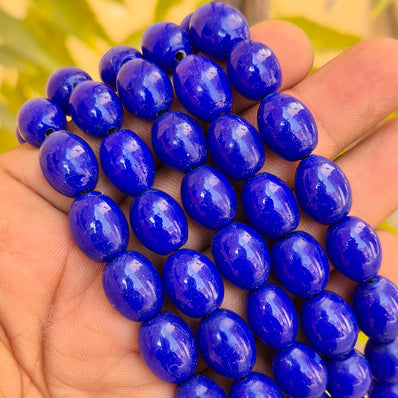 1 LINE/STRING PACK' SIZE APPROX' 12x10 MM' 29-30 BEADS' INDIAN NORMAL GLASS BEADS