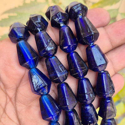 1 LINE/STRING PACK' SIZE APPROX 14x20 MM' 20-22 BEADS' INDIAN NORMAL GLASS BEADS