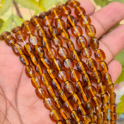 1 LINE/STRING PACK' SIZE APPROX 7x9 MM' 44-46 BEADS' INDIAN NORMAL GLASS BEADS