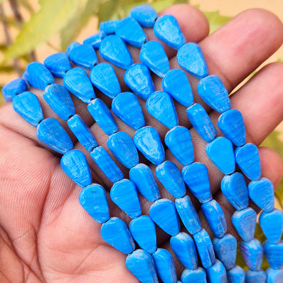 1 LINE/STRING PACK' SIZE APPROX 8x12 MM' 32-33 BEADS' INDIAN NORMAL GLASS BEADS