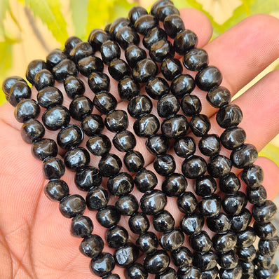 1 LINE/STRING PACK' SIZE APPROX 6-7 MM' 62-63 BEADS' INDIAN NORMAL GLASS BEADS