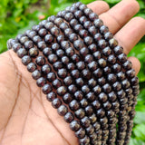 Indian Handmade 6-7mm Garnet AB Glass Beads Strand (58-60 Pieces)