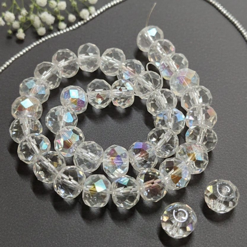 10 PIECES PACK' MIX PACK OF FANCY SOFT PRESEED GLASS CRYSTAL BEADS