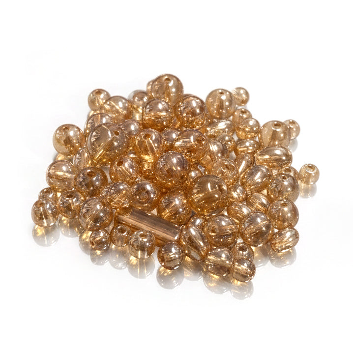 50 GRAMS PACK' MIX PACK OF FANCY GLASS CRYSTAL BEADS