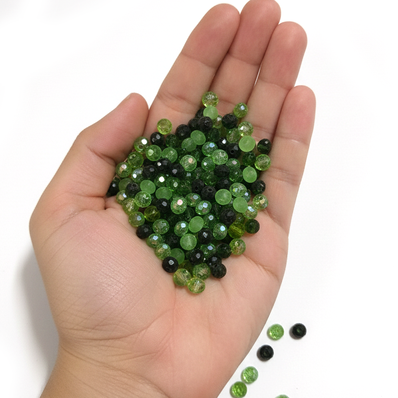 40 GRAMS PACK' MIX PACK OF FANCY GLASS CRYSTAL BEADS