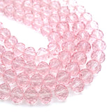 12x10 mm Light Pink Crystal Glass Faceted Rondelle Beads – 20 Pieces Loose Pack for Jewelry Making