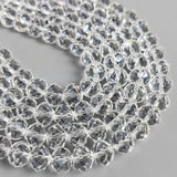 12x10 mm Clear Crystal Glass Faceted Rondelle Beads – 20 Pieces Loose Pack for Jewelry Making