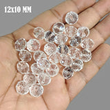 12x10 mm Clear Crystal Glass Faceted Rondelle Beads – 20 Pieces Loose Pack for Jewelry Making