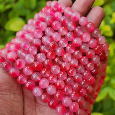 8MM NATURAL ROUND JADE AGATE BEADS SEMI PRECIOUS GEMSTONE BEADS FOR JEWELRY MAKING STRAND 15 INCH (47-50PCS)