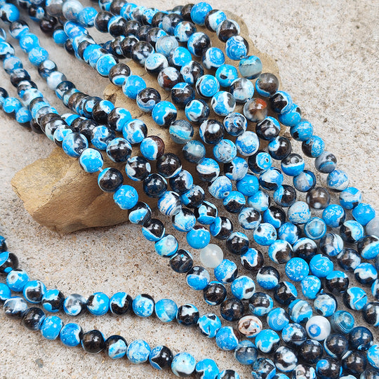 12mm Natural Colorful Indian Agate Faceted Round Semi
