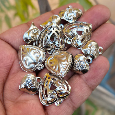 45-50 PCS LOT, HEART SHAPED OPENABLE PHOTO LOCKET MIX PACK