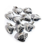 2 PCS LOT, HEART SHAPED OPENABLE PHOTO LOCKET JEWELLERY FOR WOMEN IN SIZE ABOUT 15 MM