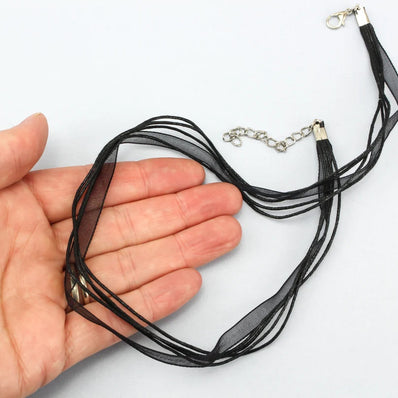 5 Pcs, Leather Necklace Cord Dori With Clasp And Extension Chain