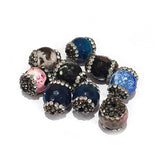 10pcs Random mix Agate Pave Beads in size 8mm