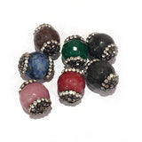 10pcs Random mix Agate Pave Beads in size 10mm