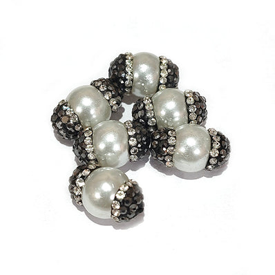 4pcs Random mix perl Pave Beads in size 10mm