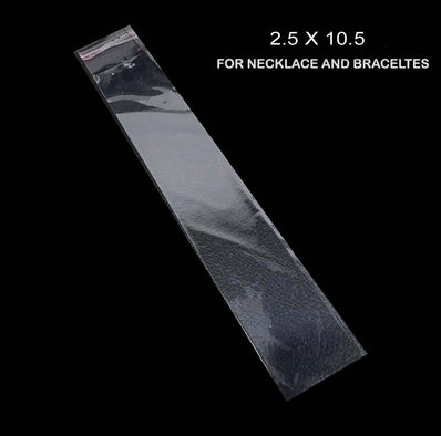 2.5X10.5 INCHES' SELF LOCK TRANSPARENT POLY BAG SOLD BY 100 PIECES PACK