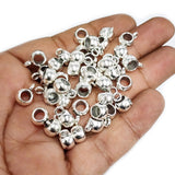 20 PCS PACK, 10x7 MM SIZE, SILVER PLATED, HIGH QUALITY OF PENDANT BAIL FINDING RAW JEWELRY MAKING MATERIALS