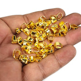 50 PCS PACK, 8x4 MM SIZE, GOLD PLATED, HIGH QUALITY OF PENDANT BAIL FINDING RAW JEWELRY MAKING MATERIALS