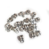 30pcs, Zinc alloy oxidized beads for jewelry making, 6mm, Pendant Bail, Shape, Silver, Plated