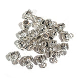 30pcs, Zinc alloy oxidized beads for jewelry making, 6x9mm, Pendant Bail, Shape, Silver, Plated