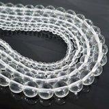 COMBO PACK OF 4MM,6MM,8MM AND 10MM  CLEAR WHITE CLEAR CRYSTAL GLASS BEADS