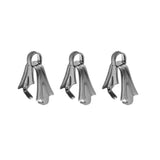 100 PIECES PACK' SIZE 8 MM APPROX' NICKEL/RHODIUM SILVER POLISHED PENDANT AND EARRING CLIP