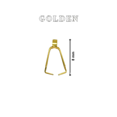 100 PIECES PACK' SIZE 8 MM APPROX' GOLD POLISHED PENDANT AND EARRING CLIP