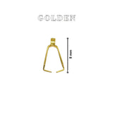 100 PIECES PACK' SIZE 8 MM APPROX' GOLD POLISHED PENDANT AND EARRING CLIP