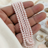 1 LINE PACK' SWAROSKI 4 MM ROSALINE GLASS PEARLS