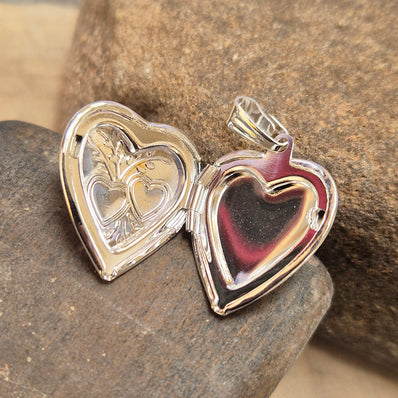 2 PIECES PACK' SIZE APPROX 22-23 MM' HEART SHAPED OPENABLE PHOTO LOCKET