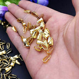 100 PCS Metal Necklace Clasps Pendant Clasps for DIY Jewelry Making, 3mmX8mm (Gold)