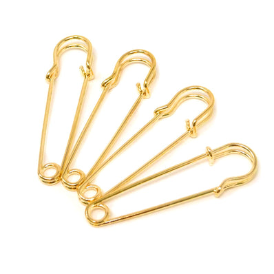 Inch (5cm) Gold Safety Pins for Jewellery Making & DIY Crafts – 10 Pieces Pack