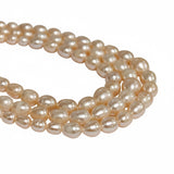 High-quality Freshwater Pearl Beads with natural shine and smooth texture. Perfect for necklaces, bracelets, and premium jewelry making. Ideal for designers and DIY creators.  Approximately size Sold Per Line, About   Beads