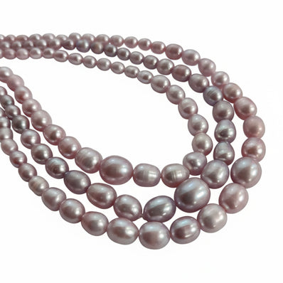 High-quality Freshwater Pearl Beads with natural shine and smooth texture. Perfect for necklaces, bracelets, and premium jewelry making. Ideal for designers and DIY creators.  Approximately size Sold Per Line, About   Beads